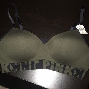 NWT Pink army green bralette